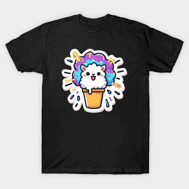 Llama in a cone T-Shirt by Coowo22